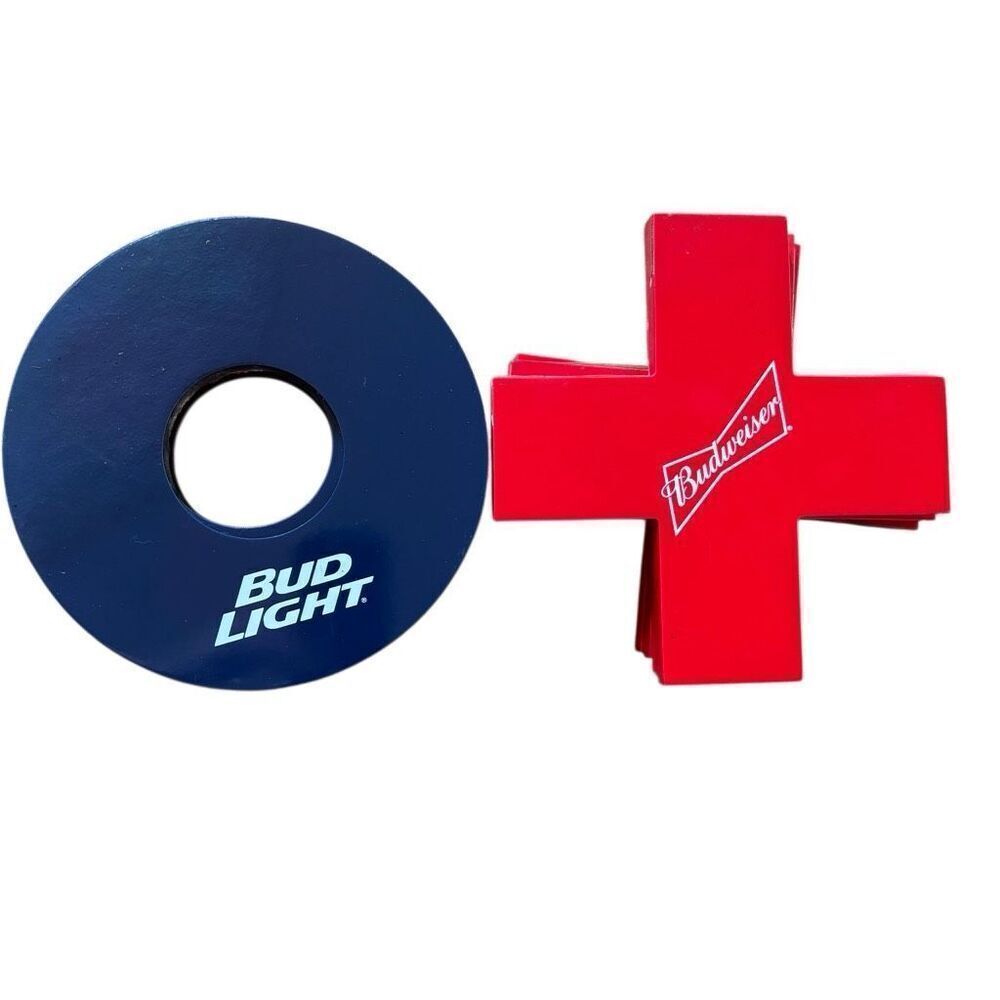Budweiser Bud Light Tic Tac Toe Large Game Pieces